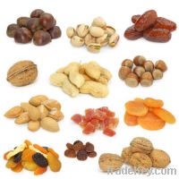 Walnuts in Shell, Almonds, Pistachio, Green Raisin, Red Raisin, Pine Nuts