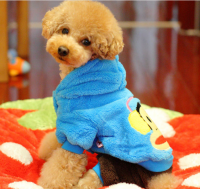 Cute carton pattern dog apparel dog cloth cotton velvet material