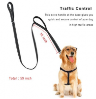 Petshouse Cropal comfortable Dog Harness Leash With Traffic Handle, Reflective, Super Soft, Double Layer And Adjustable Heavy Duty Dog Harness Leash Collar For Medium And Large Dogs