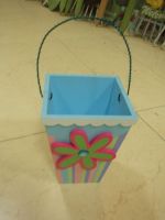 wooden bucket for home decoration