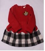 Girl's 85% Polyester 15% wool + 100% Cotton Woven Skirt