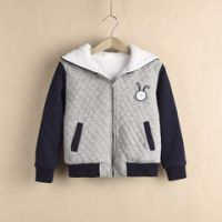 Boy's 65% polyester 35% Cotton Knitted Padding Jacket