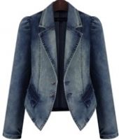 Ladies' 100% Cotton Woven Jeans Jacket