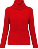 Ladies' 70% Acrylic 30% Wool Knitted Pullover