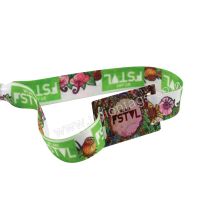 Festival custom active uhf RFID woven fabric wristbands for activities