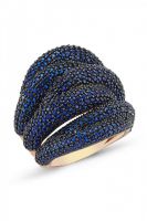 Gemstone Sterling Silver Fancy Blue Stone Ring Gold Plated