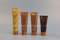 Recyclable PE Tube With Organic Bamboo Lid Used For Cosmetic Facial Cleanser