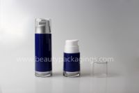 Luxury Blue Color Acrylic Sunscreen Lotion Bottle