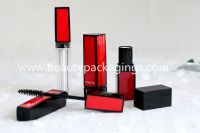 Fashional Red Black Square Empty Mascara lipstick Tube for cosmetic Package