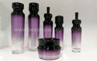 Stock Wholesale Colored Glass Dropper Cosmetic Lotion Bottles Cream Jars