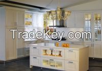 White paint kitchen cabinet with wine cooler
