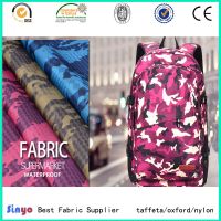 Pu coated FDY jacquard 400D cation oxford Printed fabric for backpacks