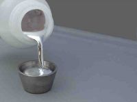 white liquid mercury