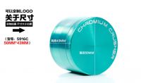 CHROMIUM CRUSHER zinc alloy 4 - layer flat smoke cigarette smoke apparatus 40mm50 mm55mm
