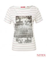 WOMEN AOP PRINTED U NECK SHORT-SLEEVE T-SHIRT