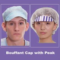 Bouffant cap with peak