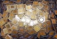 Gold Plated ceramic cpu scraps