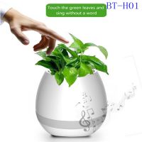 Creative Smart Bluetooth Speaker Music Flower Pots Home Office Decoration Green Plant Music Vase Music Green Plant Touch Induction