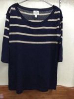 Apparel stocklot of ladies light weight stripped 3/4 sleeve length sweater