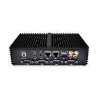 X86 embedded fanless mini pc 3215u CPU, industrial computer with Dual Lan and 6 rs232