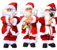 Hot Selling Electric Twerk Santa Claus Toy Xmas Music Singing Dancing Wiggle Hip Doll Christmas Home Decoration Kids Gifts