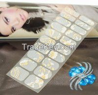 High quality elegant real lace nail sticker 2D wedding nail wraps for bride