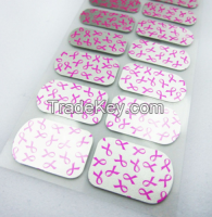 Free sample custom ribbon pattern metallic nail art designs sticker supplier