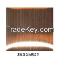 304 Ti-rose Golden Hairline stainless steel decorative sheet