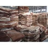 unSalted dry cow skin, hides and donkey skin
