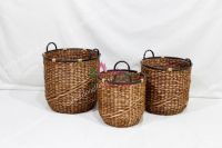 Hot item water hyacinth basket - SD10542A-3BR