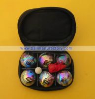 sell 73mm metal petanque sets boule set sport  toy ball 6 ball with nylon case