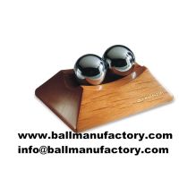 supply Chinese meditation health baoding balls with custom wooden stand