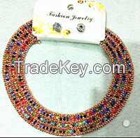 Rhinestone necklace set