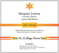 Utopian Linens Luxury Bed Sheets Set Twin XL (Collage Dorm Size)