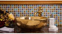 Jingdezhen Gucheng Hotel Bathroom Art Luxury Handmade Ceramic Wash Basin Sink Porcelain Above Counter