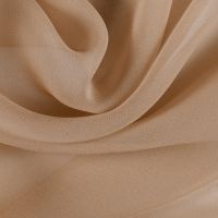 100% Mulberry Silk Fabric In Beige