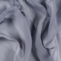 100% Mulberry Silk Fabric In Dark Silver