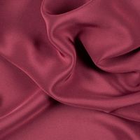 100% Mulberry Silk Fabric In Wine Red