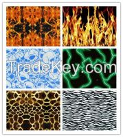 hot sale skull and flames water transfer film