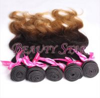 Sell 100%  Remy  Human Hair Extension Curly T Color