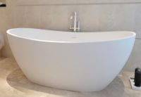Solid surface bathtub Man-made stone Resin Free standing Tub