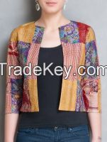 Women Vintage Silk Kantha Jackets