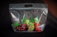 Cherry / grape sales packaging flat bottom zipper fruit bag