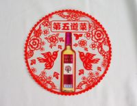 Liquor promotion shaped window sticker