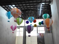 party supply Rainbow striped hot air balloon decorated with a balloon hanging from the ceiling of a hot air balloon