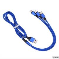 2017 Promotional Gift 3 in 1 USB Multi Charge Cable, Nylon Design USB Cable with OEM Logo