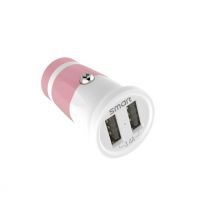 DK23C Cell Phone Accessory 5V 3.4A 17W Double USB Port Smart Phone Wholesale Micro USB Mini Cute Car Charger