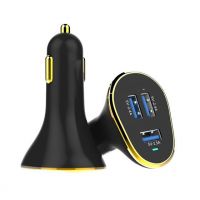 DK15C New Universal High Speed Bullet 5V 6.3Amp 3 Ports Mini USB Car Charger with FCC CE ROHS Certified