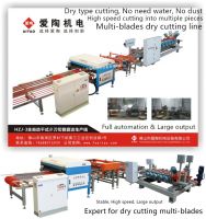 HZJ-3-1200 Multi blades ceramic tile cutting machine line dry type