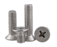 304 stainless steel ANSIB 18.6.3 F 0#-80 UNF countersunk cross slotted screw